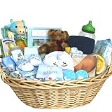 Welcome Home Precious Deluxe Baby Boy BLUE Gift Basket