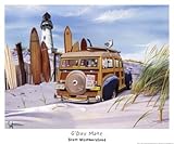 G'day Mate MUSEUM WRAP CANVAS Print With Added Heavy BRUSHSTROKES Scott Westmoreland 17x14