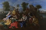 polyster Canvas ,the High quality Art Decorative Prints on Canvas of oil painting 'Nicolas Poussin The Finding of Moses ', 10 x 15 inch / 25 x 38 cm is best for gift for girl friend and boy friend and Home artwork and Gifts
