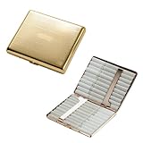 Visol Pierre Polished Gold Cigarette Case - Holds 20 100mm cigarettes