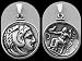 Alexander the Great, King of Maccdonia, Silver Plated Molded Pendant