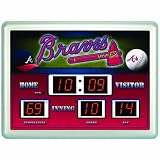 Atlanta Braves Scoreboard Clock w/ Thermometer