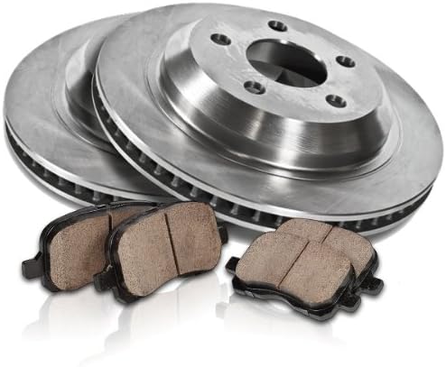 Callahan REAR Premium Grade OE 352.5 mm 8 Lug [2] Rotors + [4] Quiet Low Dust Ceramic Brake Pads Kit CK009577
