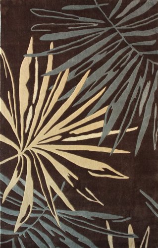 Modern Area Rugs 8x10 NEW Brown Leaf Fauna Thick Carpet