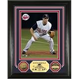 Highland Mint MLB Minnesota Twins Justin Morneau Gold Coin Photo Mint