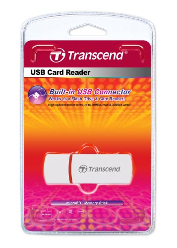 Transcend USBコンパクトカードリーダー/ライター P6 ホワイト TS-RDP6W