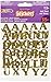 Darice Foam Glitter Stickers 55/Pkg-Alphabet-Gold