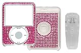 PINK RHINESTONE Limited Edition (with belt clip) hard designer case for Apple iPod Nano 3 3G (3rd Generation) MP3 player 2GB / 4GB / 6GB / 8GB - Ships today!