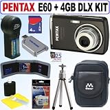 Pentax Optio E60 10.1MP Digital Camera + 4GB Deluxe Accessory Kit