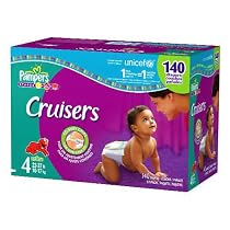 Pampers Cruisers, Size 4 (22-37 Lbs), Economy Plus Pack, 140 Cruisers