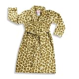 Sweet n Sassy - Girls Leopard Robe, Tan, Brown