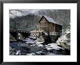 Grist Mill and Glade Creek, Badcock State Park, WV Photography Framed Art Poster Print by David Davis, 31x25