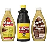 Coffee Syrup Sample Pack (1 Autocrat 32 Oz, 1 Eclipse 16 Oz and 1 Coffee Time Coffee Syrup 16 Oz)