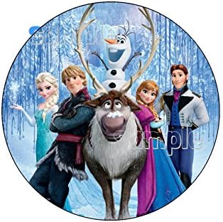 Two Inch Round(12 Included) Frozen Characters Edible Image Cupcake Decoration