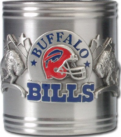 Buffalo Bills Stainless Steel & Pewter Can Cooler