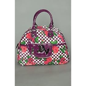 Betsey Johnson The Check It Out Dome in Purple,Bags (Handbags/Totes) for Women