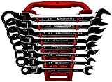 GearWrench 8 Piece, Flex Head, SAE Combination Wrench Set (CHT 34453) by GearWrench