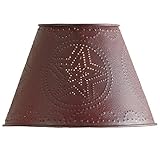 Red Star Punched Tin 6" Lamp Shade