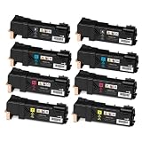 Speedy Inks - Compatible Xerox Set of 8 Toner Cartridges for Phaser 6500, WorkCentre 6505 Printers: 2 Black, 2 Cyan, 2 Magenta, 2 Yellow ~ Unknown