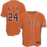 Oklahoma State Cowboys #24 Orange Rocket Baseball Jersey