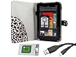 Kroo Melrose Series Folio Cover Case for Amazon Kindle Fire Tablet PC - Leopard Print (Comes with a 3ft Sync/Charge Cable and a Secure Credit Card Sleeve)
