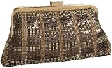 Whiting Davis Framed Plaid Mesh Clutch
