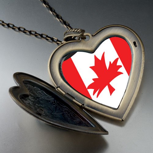 Canada Flag Large Pendant Necklace
