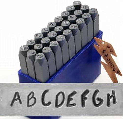 27 Pc Uppercase Impress Art Rad Font Letter Punch Stamp Set 3mm