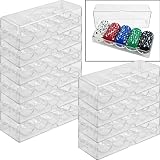 Clear Acrylic Poker Chip Trays with Covers - Set of 10
