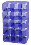 Storage Solutions 0743B4 15 Pair Customizable Shoe Cubby, Blue