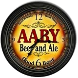 Aaby 's Beer and Ale Black Cascading Pub Style Wall Clock