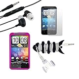 SKQUE Premium Pink Hard Rubberized case with Clear Crystal Screen Protector ....