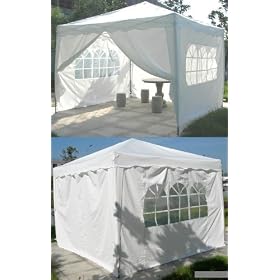 New 10' X 10' EZ Pop Set Up Canopy Tent Gazebo Includes 4 Sidewalls White