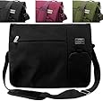 Italey Protective Padded Shoulder Messenger Bag [Jet Black] For Samsung 13.3 ~ 15.6-inch Laptops (ATIV Book 2, 4, 6, 8, 9, 9 Lite)