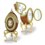 Jewelry : Bronze Enameled Photo Frame Cameo Musical Goose Egg