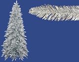 14' Pre-lit Slim Silver Ashley Spruce Tinsel Christmas Tree - Clear Lights