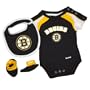 Boston Bruins Baby 3-pc Creeper-Bib-Bootie Set