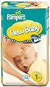 PAMPERS - 81272710 - Couches New Baby Taille 1 New Born (2-5 Kg), Geant 2x54, 108 couches