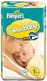 Pampers New Baby Size 1 (4-11 lbs/2-5 kg) Nappies - 2 x Economy Packs of 54 (108 Nappies)