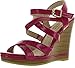 Kayleen DAYLA-2 Women's Ankle Strap Crossing Stacked Heel Wedge Sandals