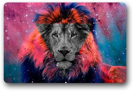 Quick Drying Waterhog door Mat - Personalize with Hipster Lion Doormat