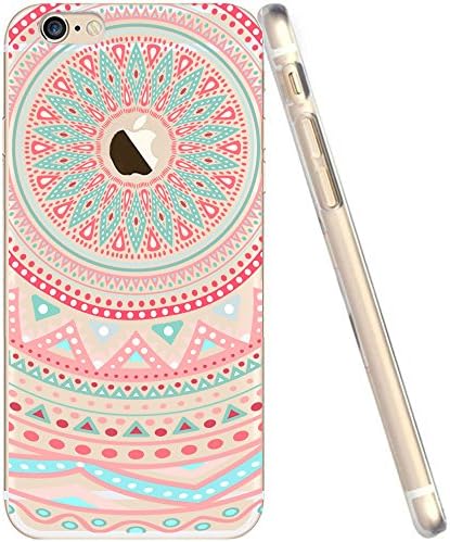 iPhone 6s Case, iPhone 6s Clear Case Pink Mandala, FEIKESI Soft Flexible TPU Transparent Clear Scratch-Proof Protective Case Cover for iPhone 6s/iPhone 6