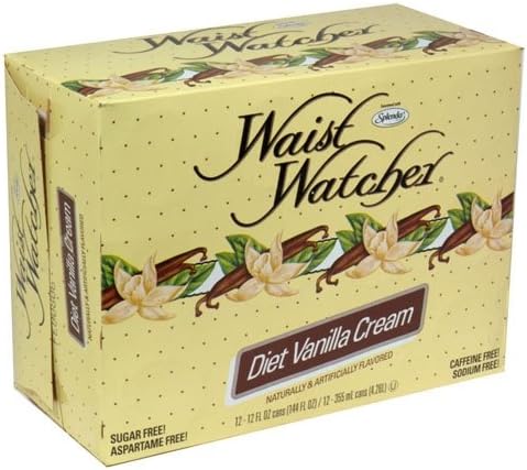 Waist Watcher Diet Soda 12 Fl Oz Cans (Pack of 2) (Vanilla Cream)
