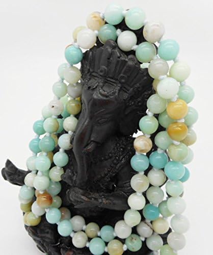 Amazonite Mala Gemstone Prayer Beads 108 Beads 32" Meditation Unique