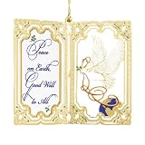 Baldwin Peace Good Will to All Men 2-1/2-inch Ornament