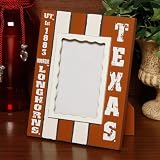 NCAA Texas Longhorns Burnt Orange-Pure White Striped Vertical Picture Frame