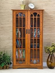 Southern Enterprises MS1074T Window Pane Media Cabinet Multimedia