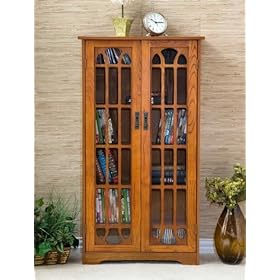  Southern Enterprises MS1074T Window Pane Media Cabinet Multimedia