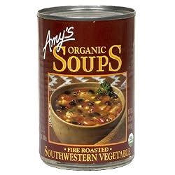 Amy's Organic Fire Roasted Southwest Vegetable Soup,14.3-Ounce Cans (Pack of 12)
