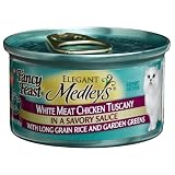 Fancy Feast Elegant Medleys for Cats, White Meat Chicken Tuscany in Savory Sauce, 3-Ounce... by Fancy Feast
